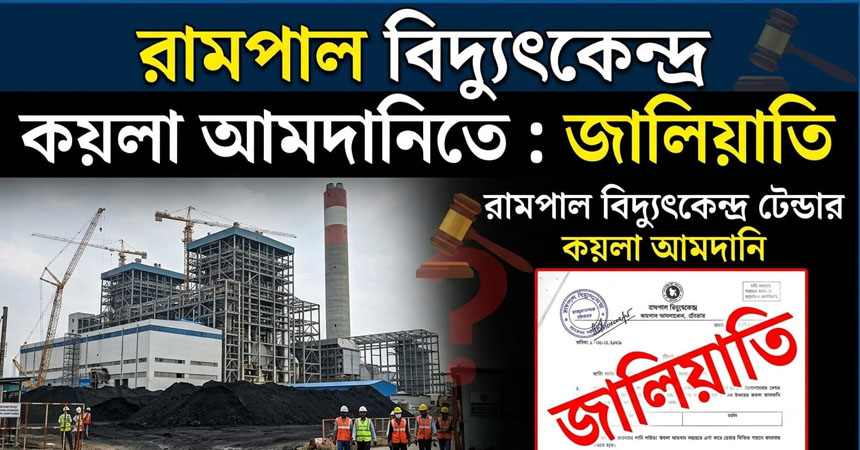 রামপাল বিদ্যুৎকেন্দ্রে কয়লা আমদানিতে জাল নথি ও পক্ষপাতিত্বের অভিযোগ